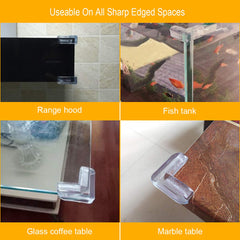 LOMILY Transparent Corner Protector close-up shows strong adhesive.