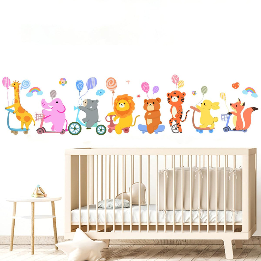 LOMILY two sheets animal stickers supply versatile large-format decor.
