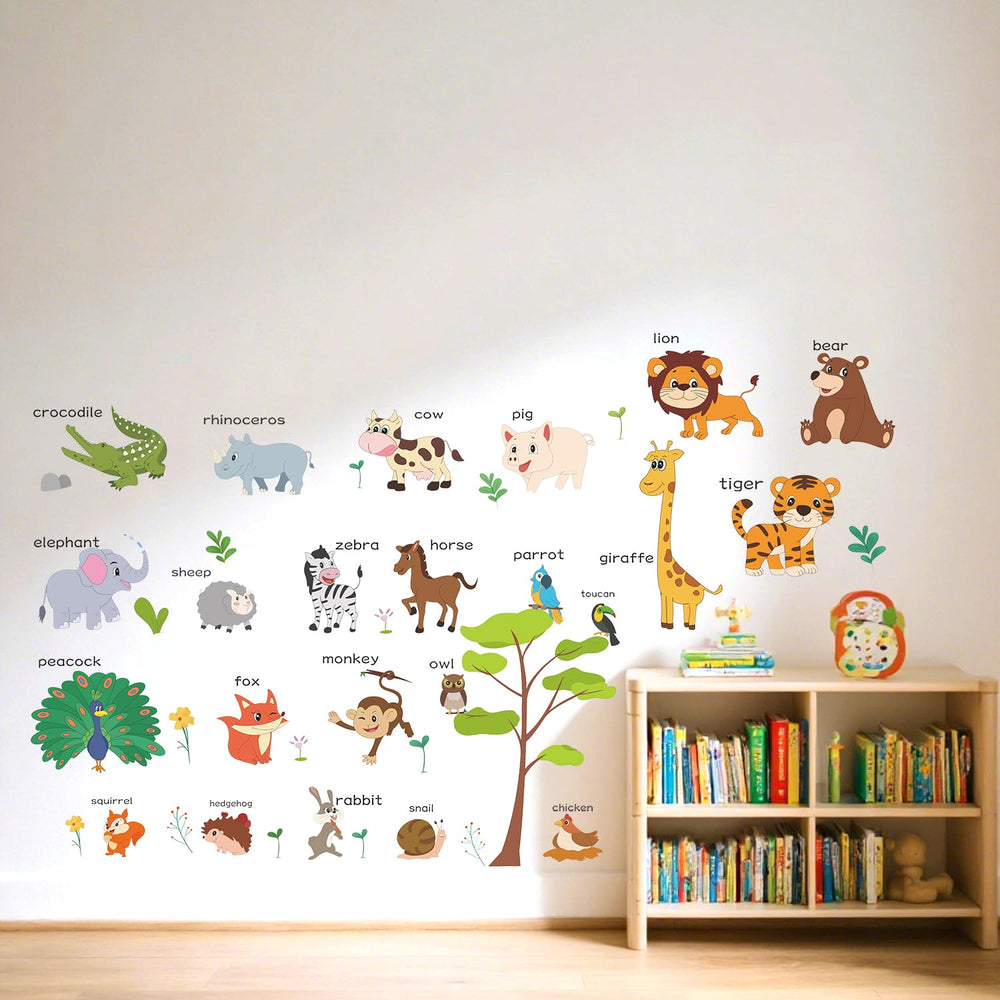 LOMILY Waterproof Thick Vinyl Animals provide durable, kid friendly decor for busy spaces