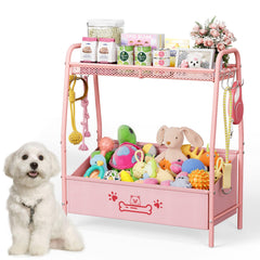 Lomivra dog toy basket front view showcasing spacious storage for toys and accessories.