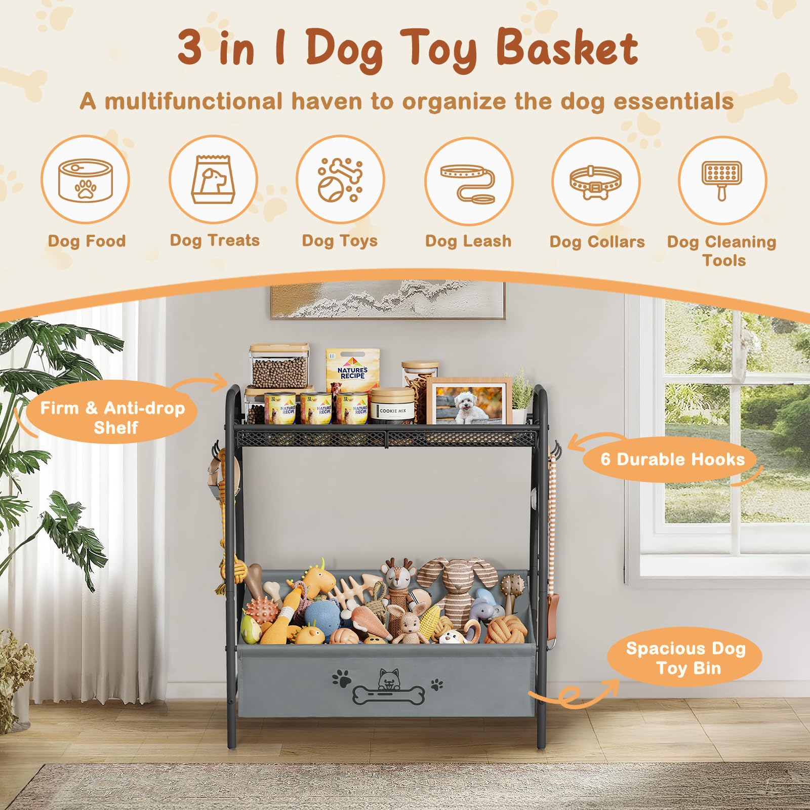 Lomivra durable iron frame supports heavy toys and frequent use.