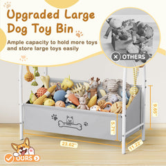Lomivra dog toy basket showing side hooks for leashes and collars