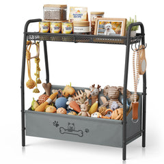 Lomivra large dog toy basket top view keeps toys neatly stored and accessible.