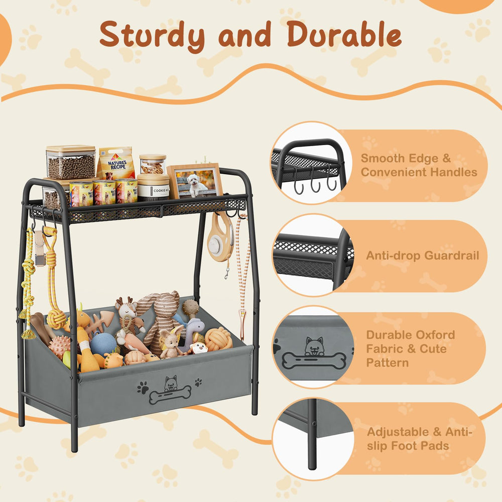 Lomivra wear-resistant oxford fabric reinforces durable dog toy bin storage.