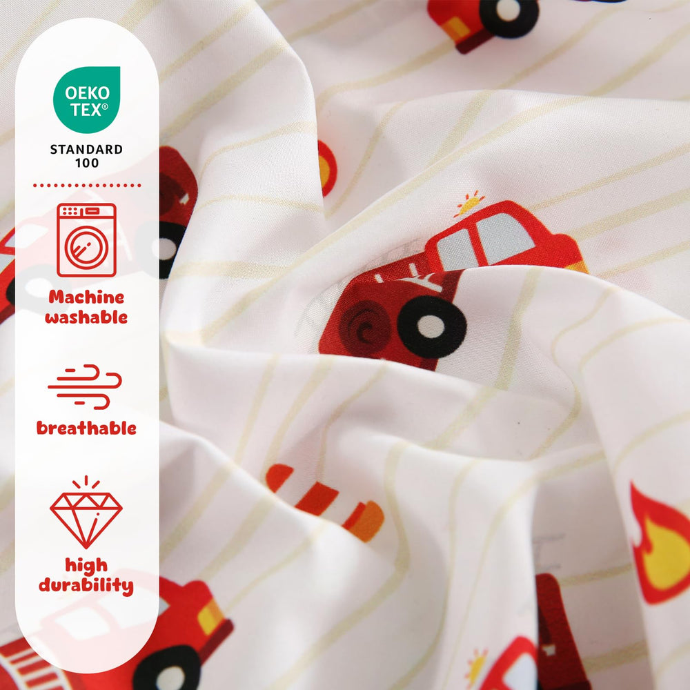 LONAVA bed-in-a-bag twin layout with fitted sheet.