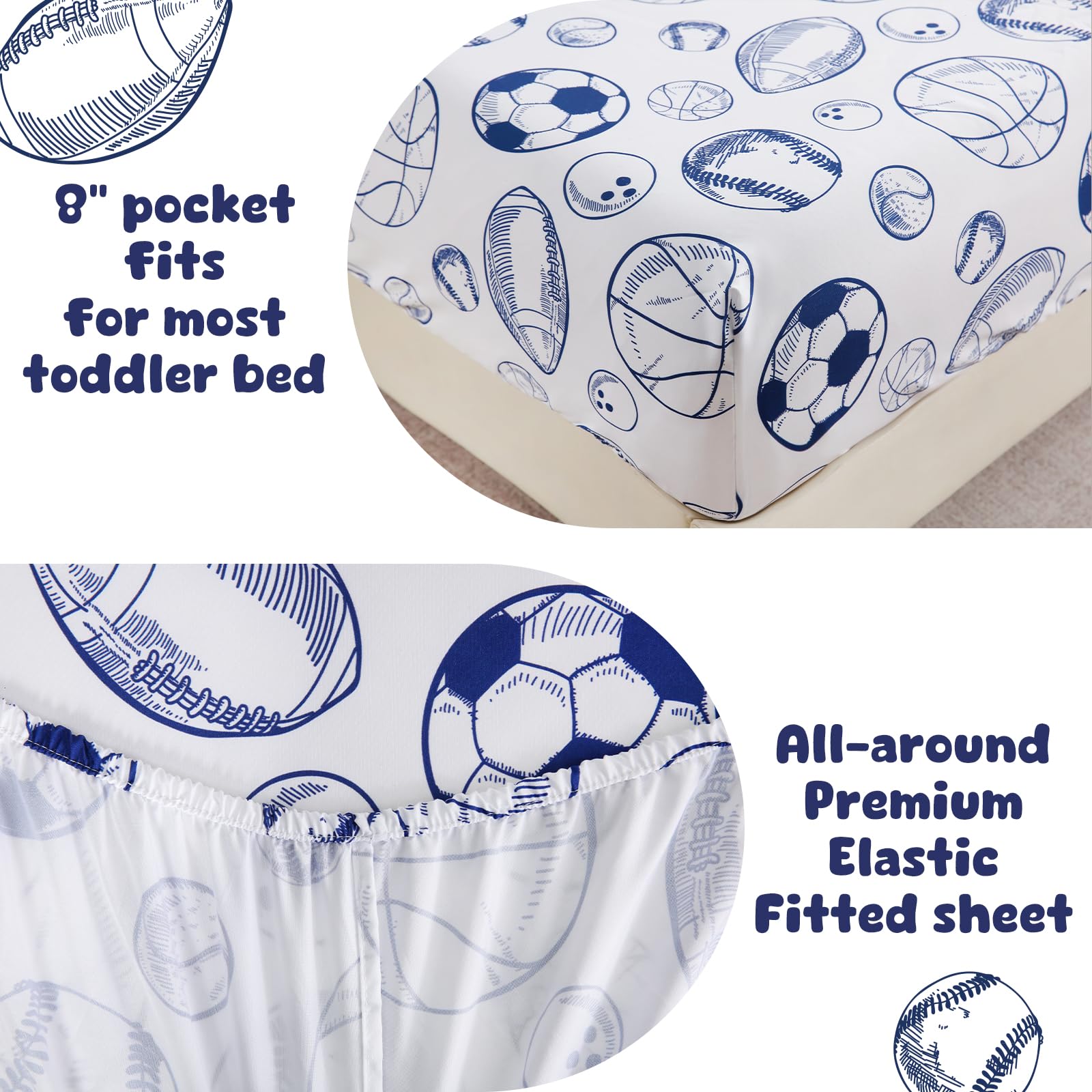 LONAVA fitted sheet with elastic edges for a secure, comfortable fit