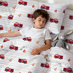 LONAVA fire-truck print with bright colors that resist fading.