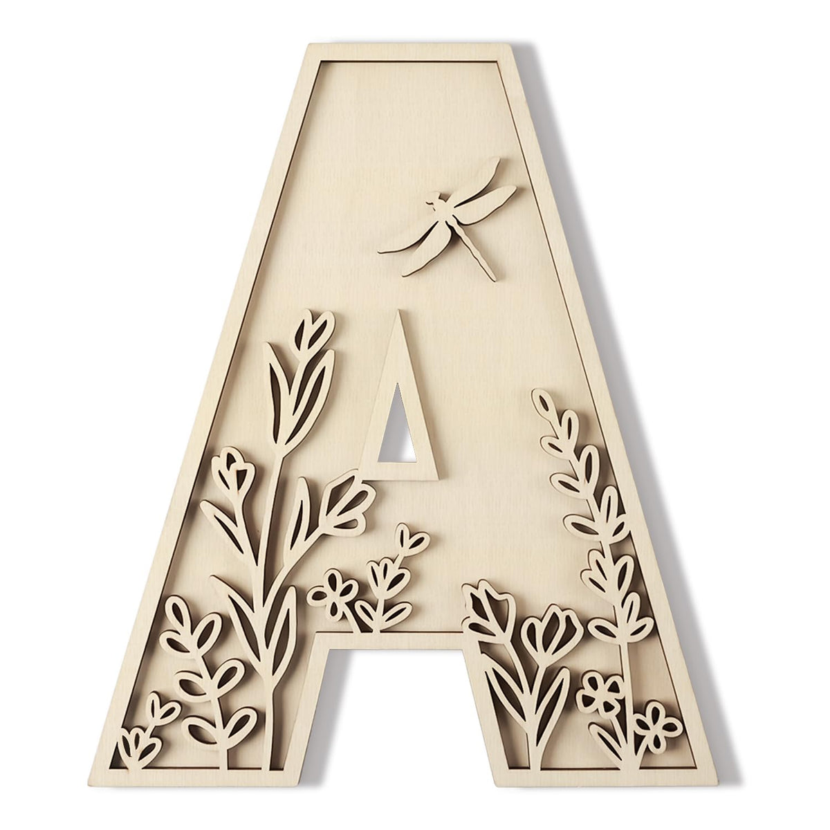 Longan Craft layered 12in letters front view for wall decor and signs