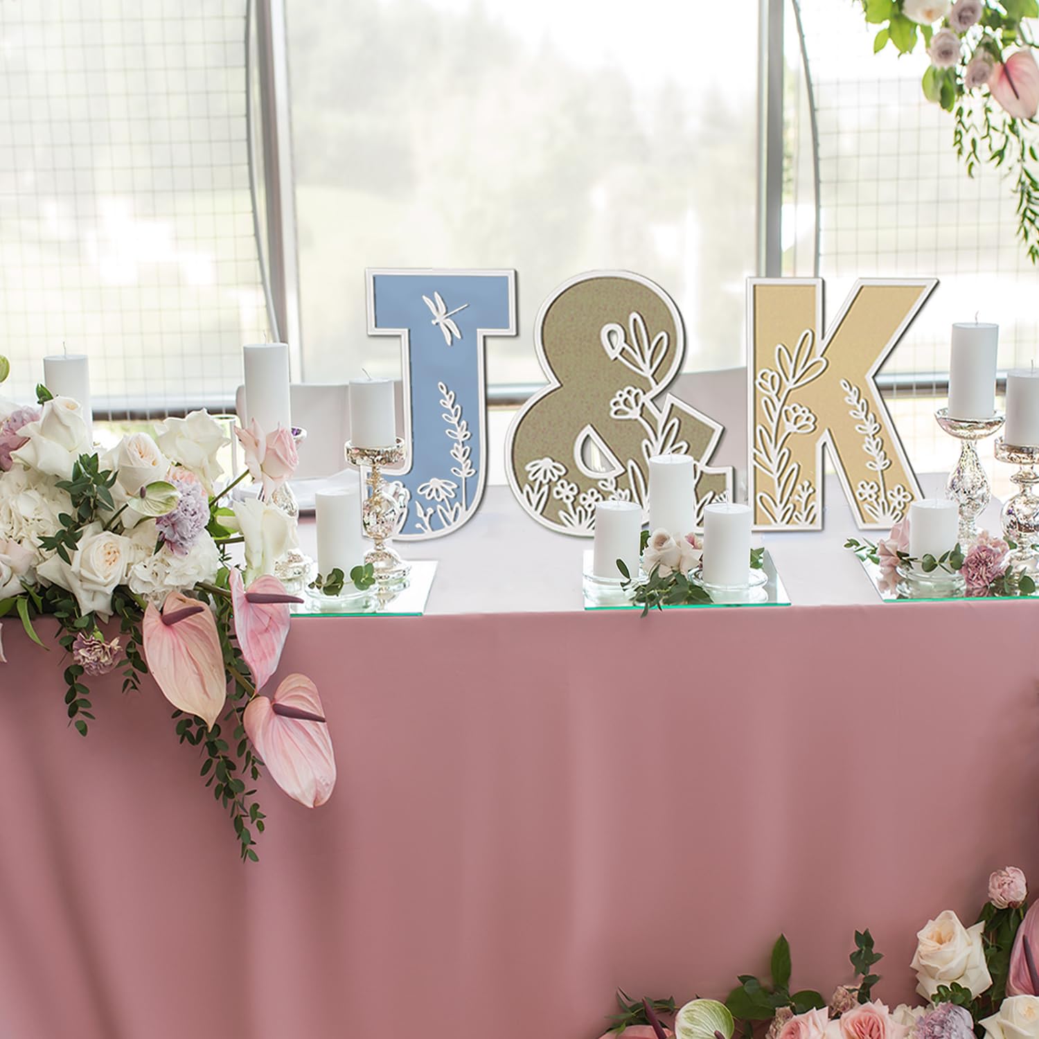 Longan Craft layered 12in letters wedding sign centerpiece idea
