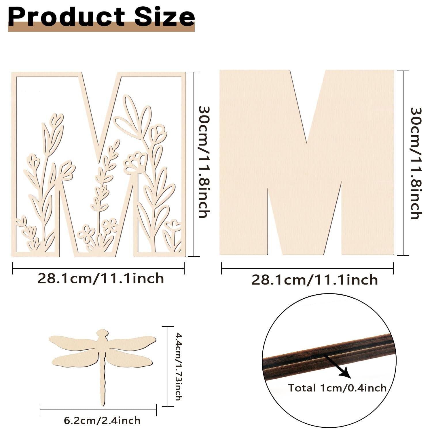 Longan Craft letter M wall decor adds stylish focal point in living space.