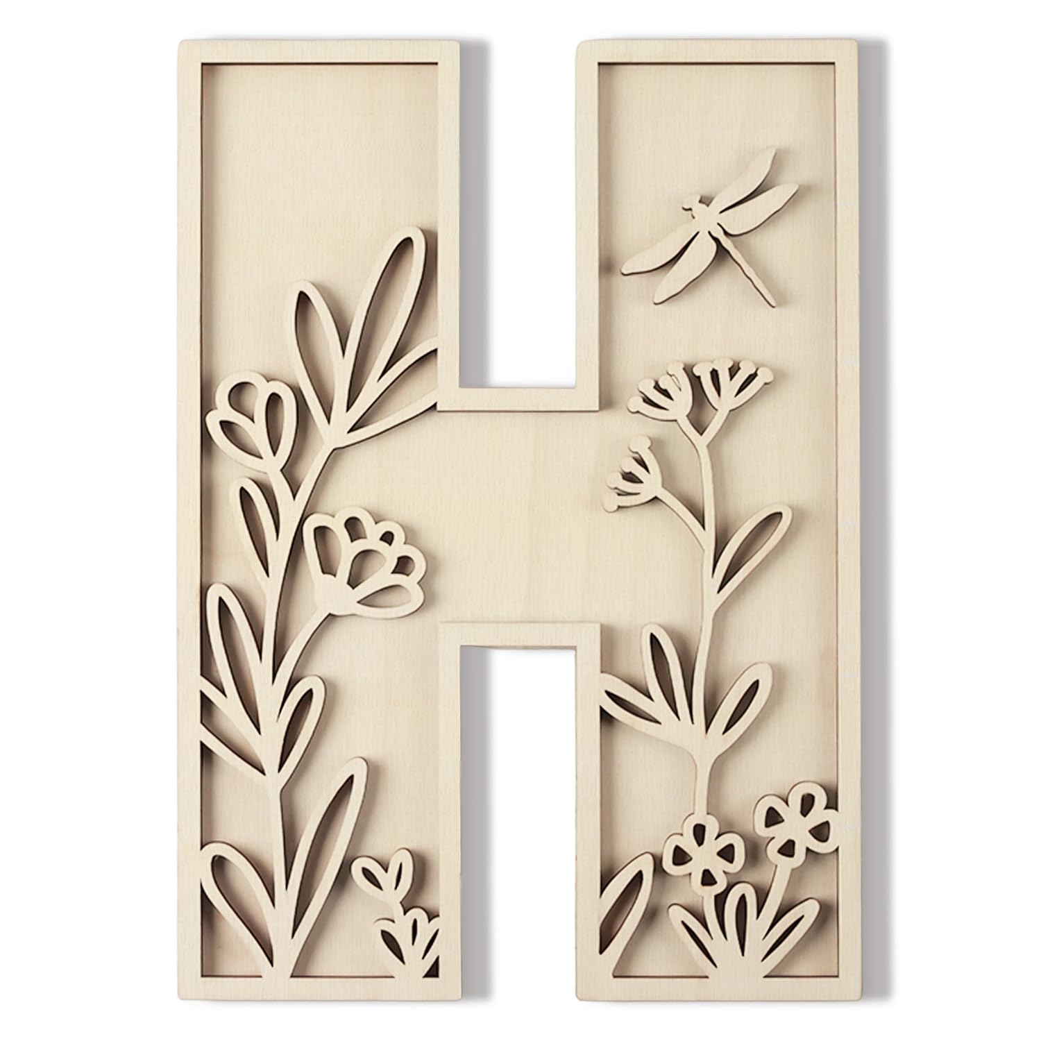Longan Craft layered letters H 12 inch wall decor for personalized spaces.