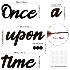 Longan Craft Once Upon a Time Sign DIY-paintable wood surface for personalized decor