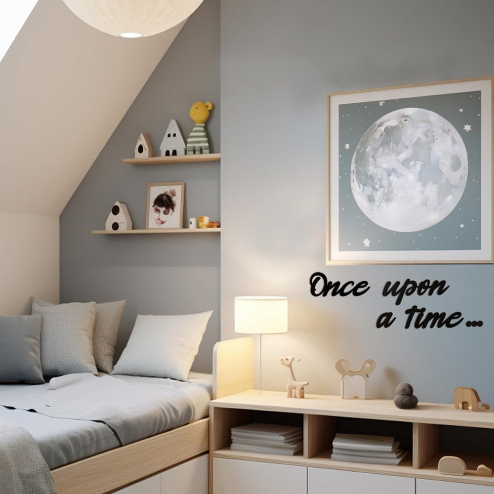 Longan Craft Once Upon a Time Sign solid wood construction for durable long-term display