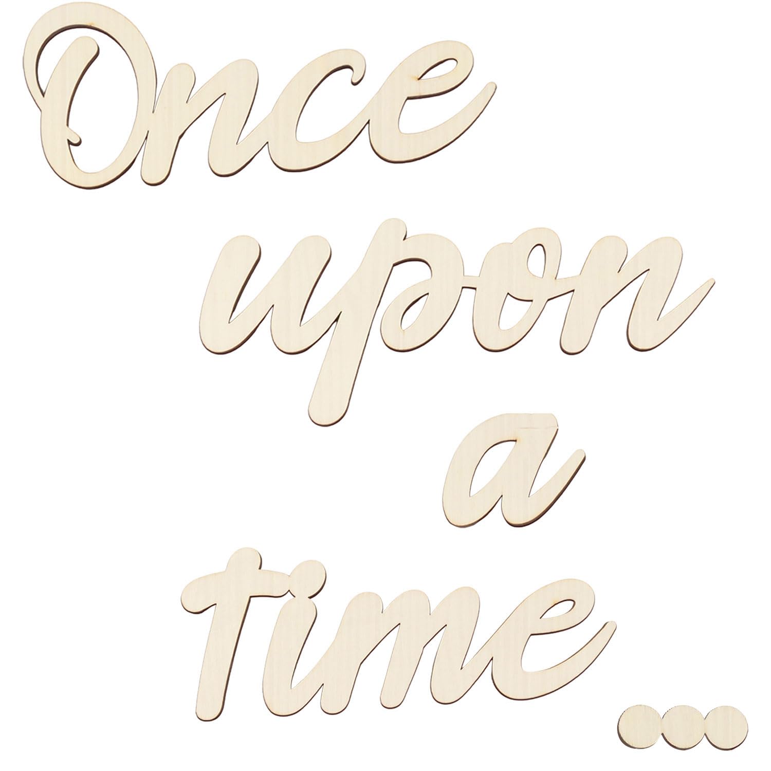 Longan Craft Once Upon a Time Sign wall decor adds warm storytelling charm to a nursery