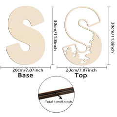 Longan Craft paintable wooden letters closeup showcase smooth surface for easy painting projects.
