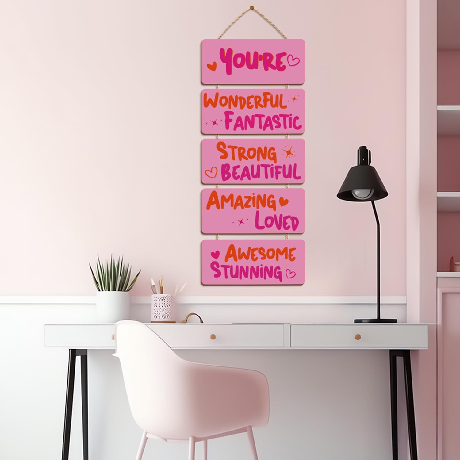 Longan Craft pink room decor nursery playroom decor adds charm