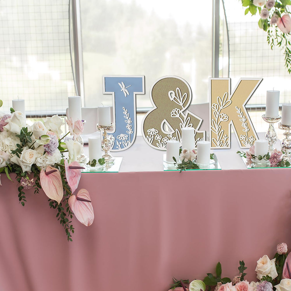 Longan Craft two-layer wood letter M provides a blank canvas for personalization.