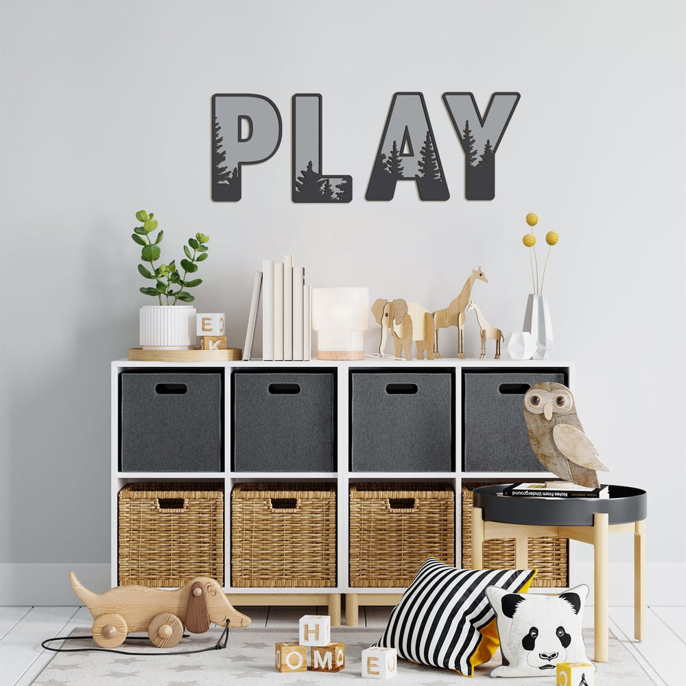 Longan Craft woodland letters baby shower gift concept with cozy forest vibe.