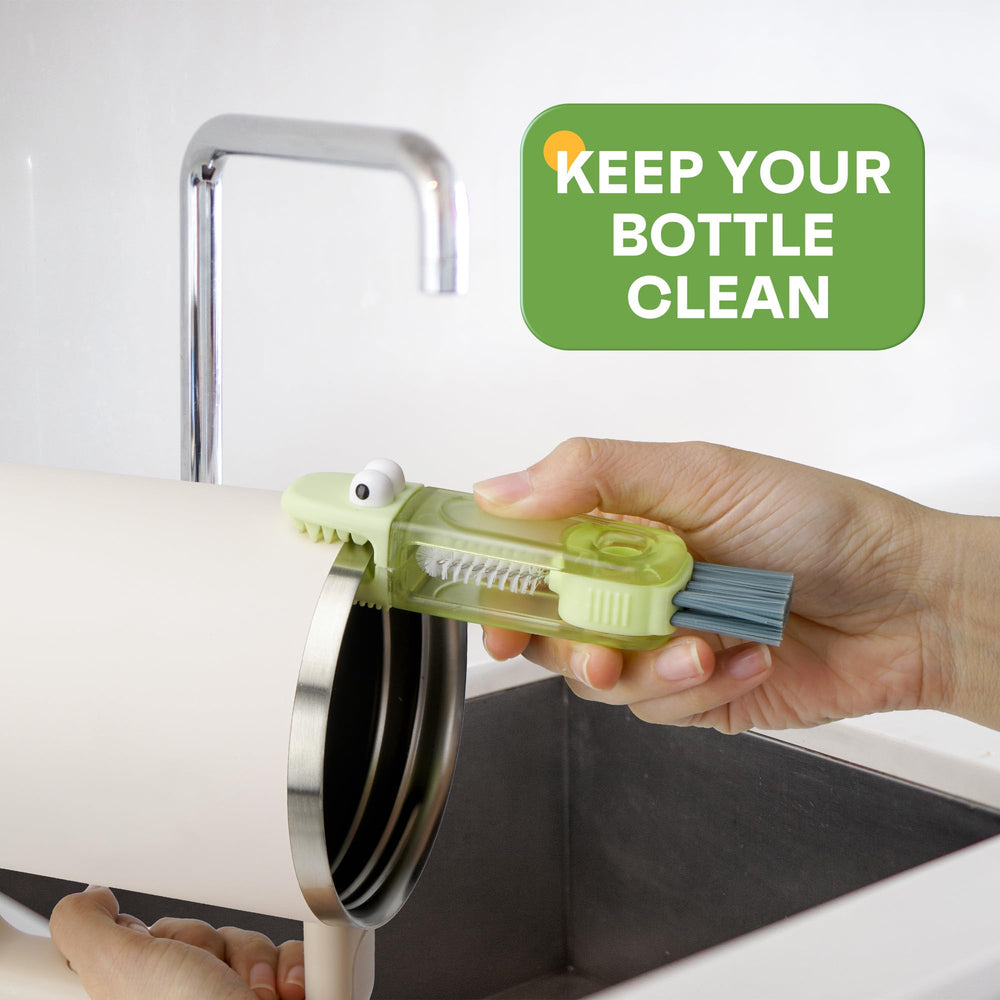 Longjoy extended straw brush cleans hard-to-reach straw interiors.