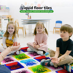 LONGKING sensory tiles anti-slip backing keeps tiles steady during play.