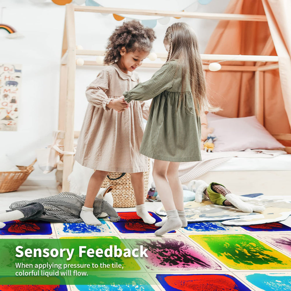 LONGKING sensory tiles bright colors in motion invite active play.