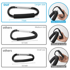 Longomat stroller hooks two-pack lets you organize multiple bags on most strollers.
