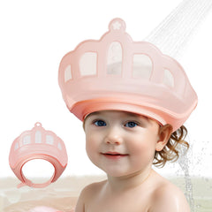 Lonlown baby shower cap adjustable snap strap for secure bath time fit