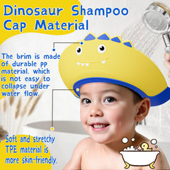 Lonlown baby shower cap waterproof edge helps prevent splashes from shampoo.