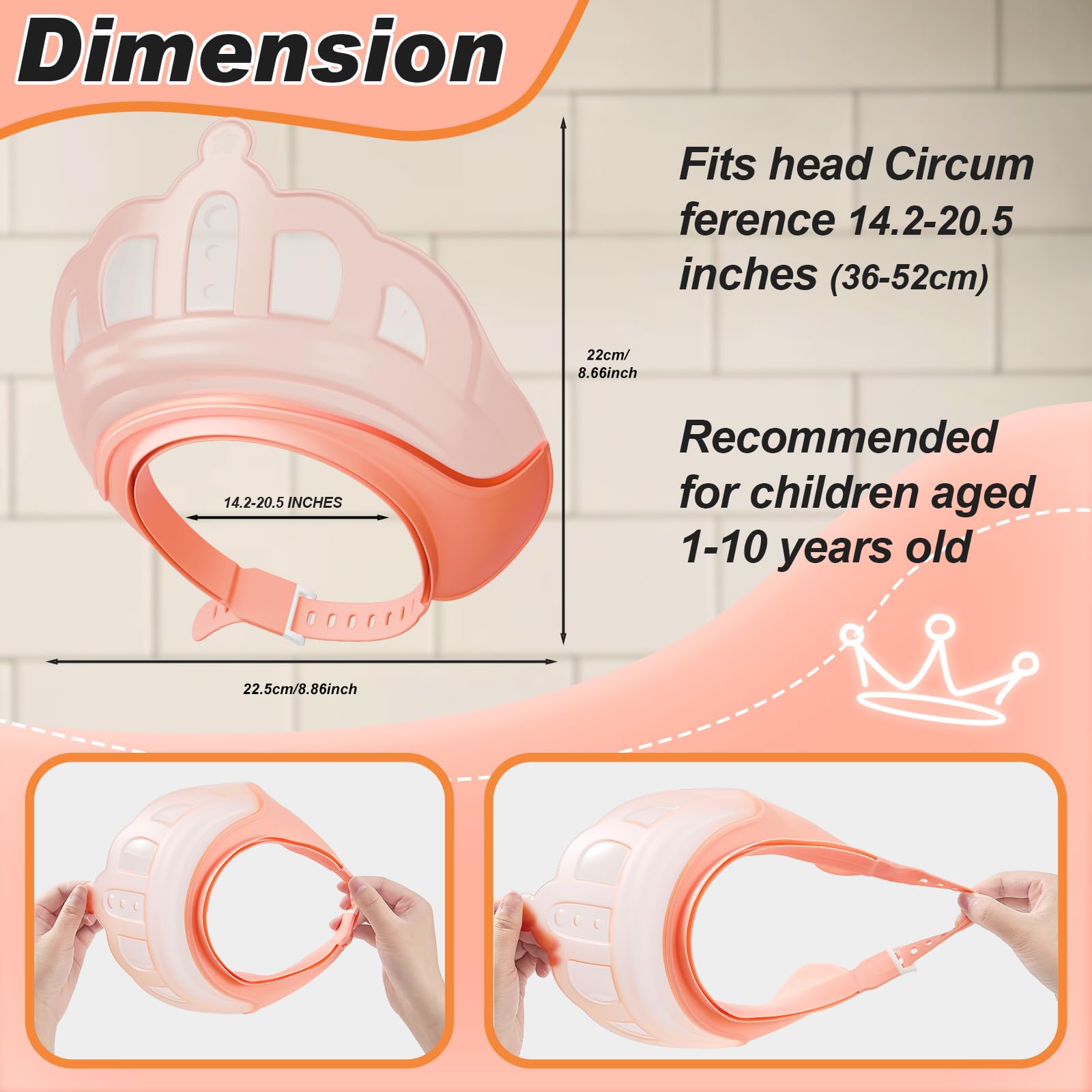 Lonlown cute crown shape adds fun to bath time routine
