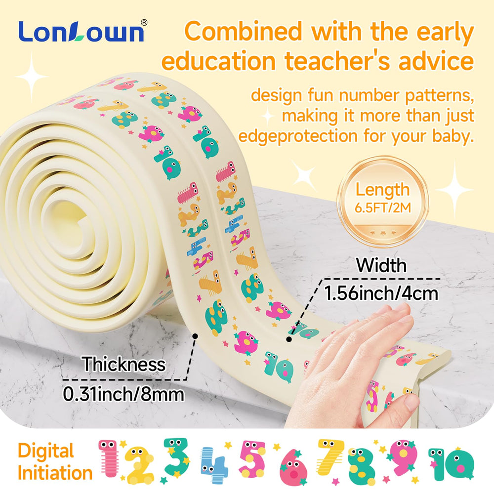 Lonlown edge protector adhesive detail demonstrates no-mark PET tape