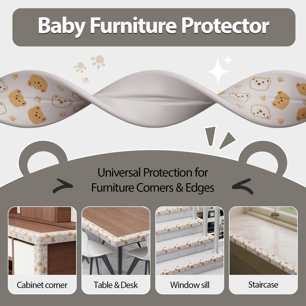Lonlown edge protector around stairs and fireplace edges for added protection.