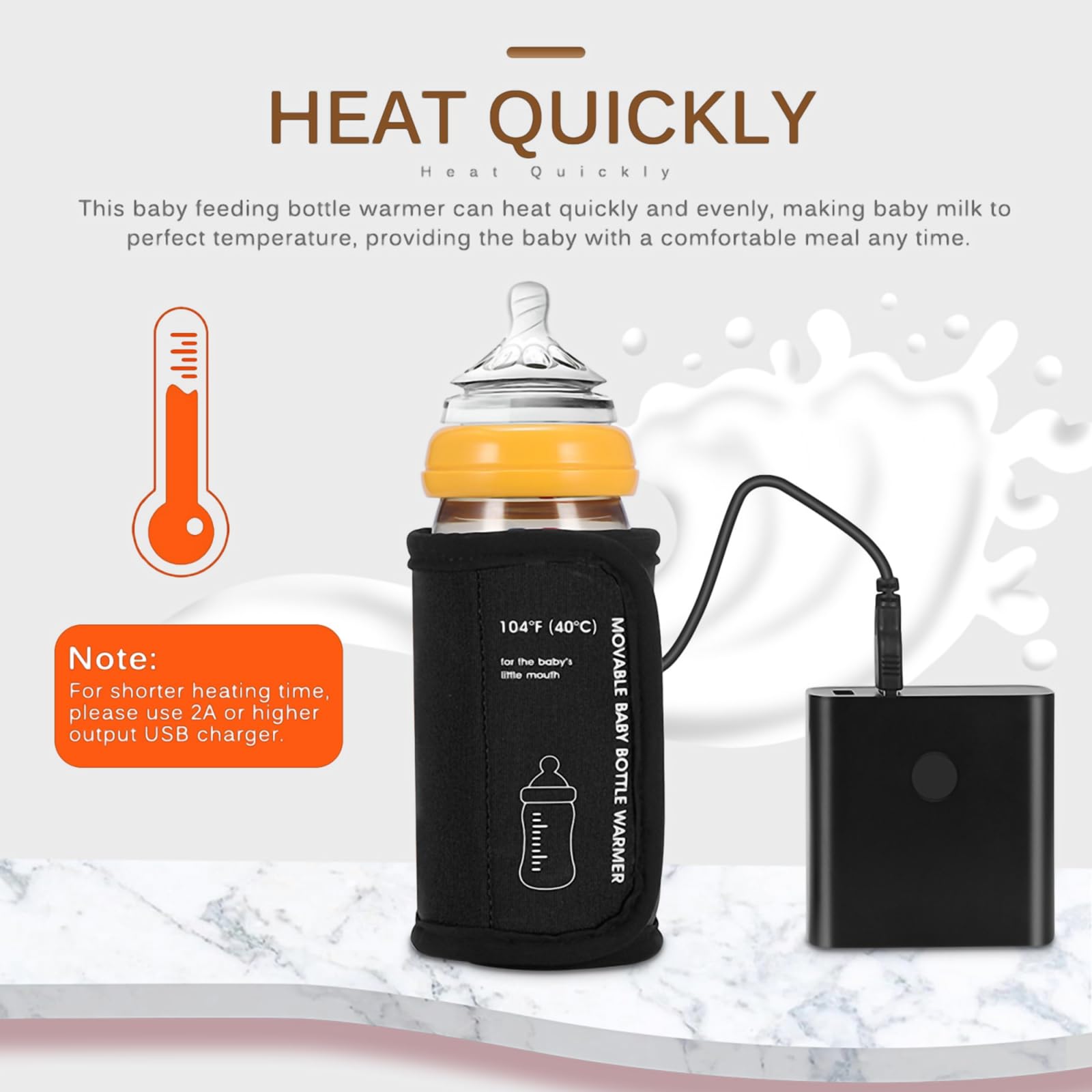 LONMATO adjustable-diameter warmer fits most 5-8 cm bottles securely.