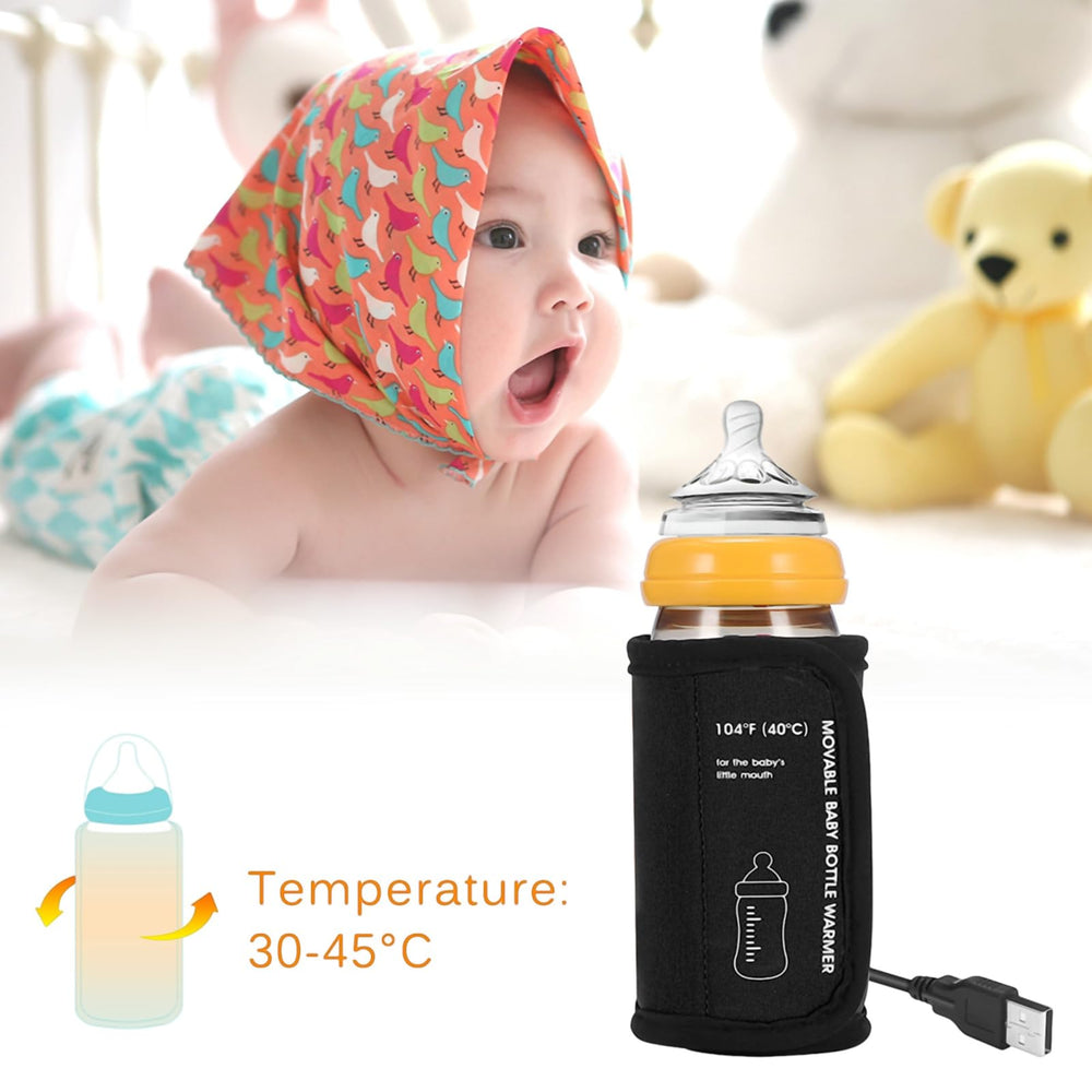 LONMATO USB-powered warmer uses portable power for on-the-go feeds.