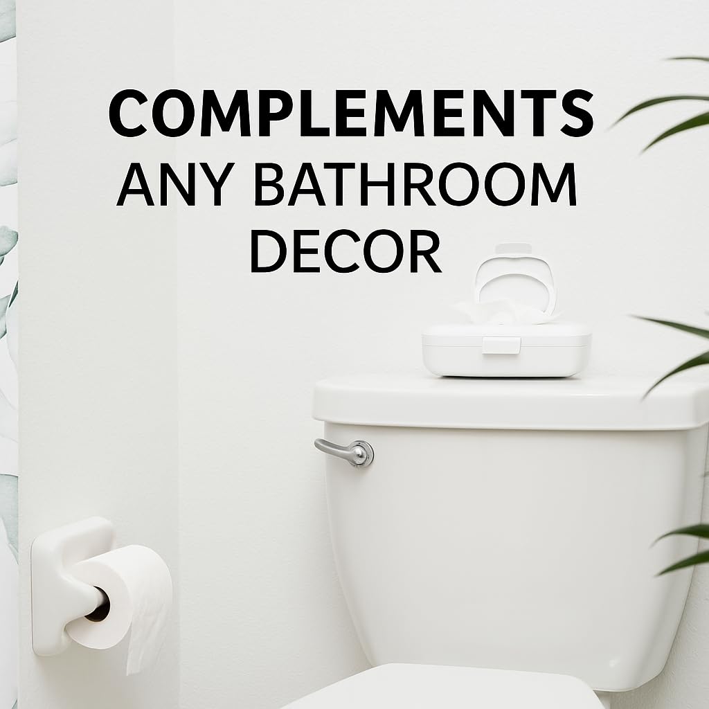 Loo discreet wipes dispenser countertop use demonstrates compact design for small spaces.