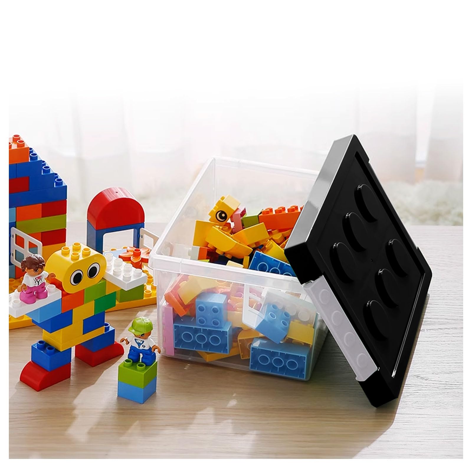 loobuu baseplates-compatible design enables stable stacking like building blocks.