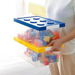 Loobuu clear-view bin highlights quick identification of toys through the transparent body.