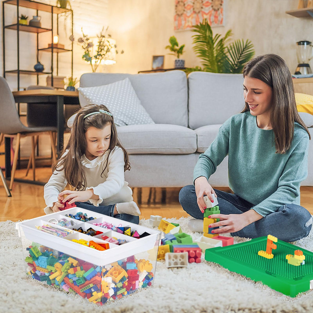 Loobuu playroom storage solution promotes neat shelves and quick item finding.