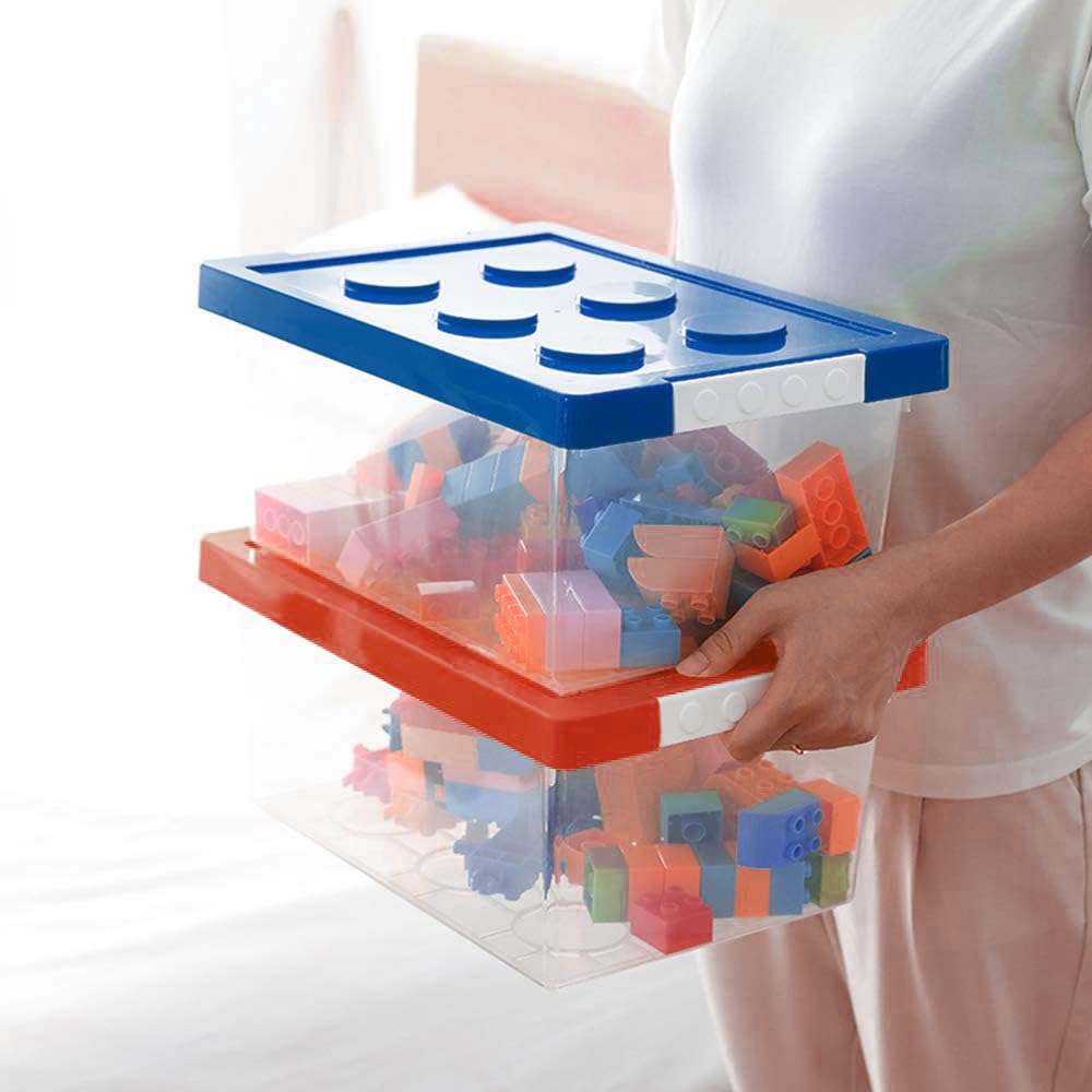Loobuu stackable-bins save space on shelves and in closets.
