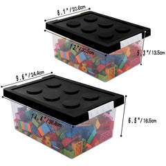 loobuu toy bin lid snapped closed demonstrates secure, dust-free containment.