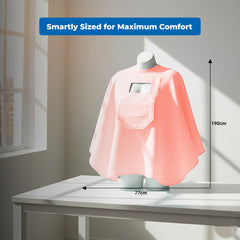 Lookee Looky nursing cover in cafe or park scene offers privacy during feeding
