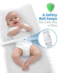 LOONAH changing pad waterproof layer protects surfaces and simplifies cleanup.
