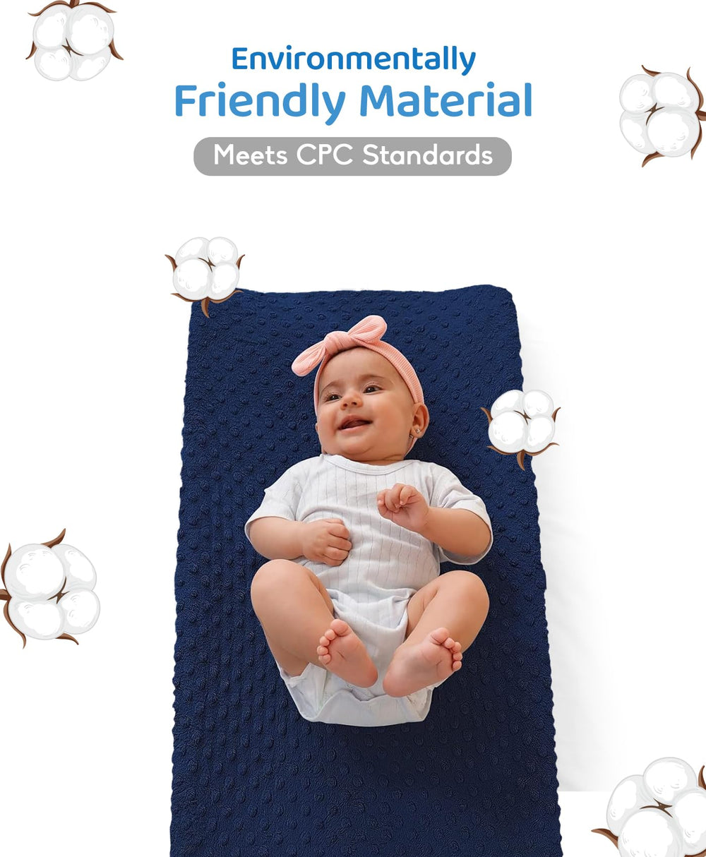 Loonah plush quilted cover and foam core for gentle support.