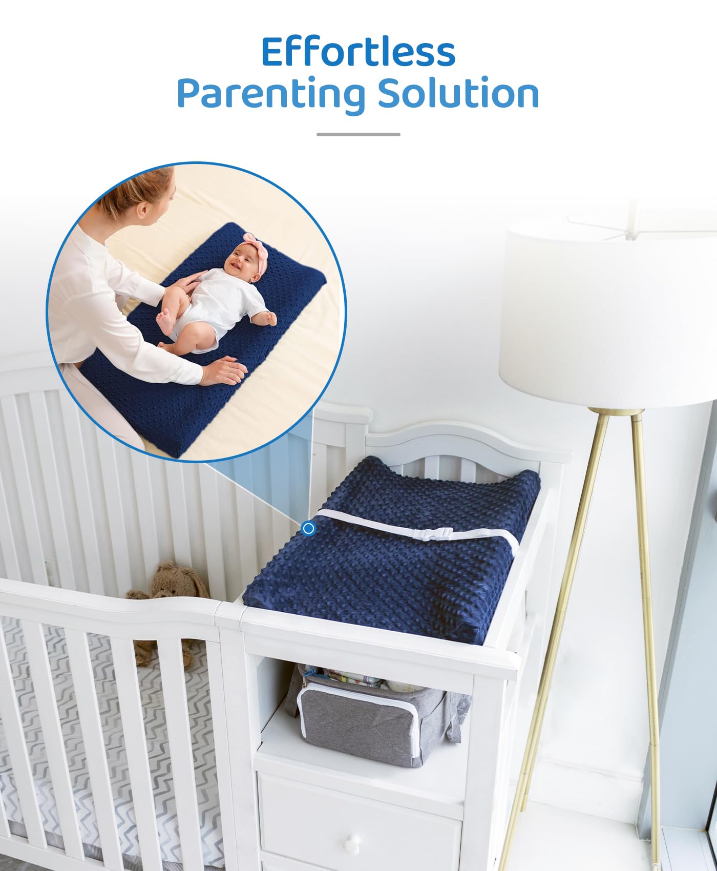 Loonah waterproof and hypoallergenic layer keeps changing area clean and irritant-free.