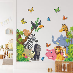 LOONELO Giraffe wall sticker adds a vibrant woodland vibe for a playful playroom