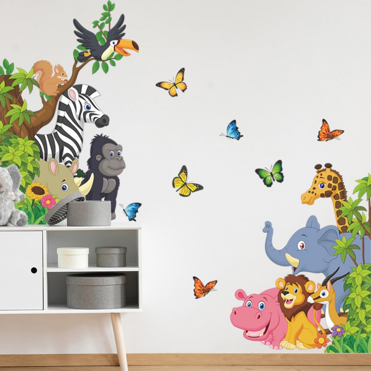 LOONELO Hippo sticker adds playful charm ideal for cribs or play spaces