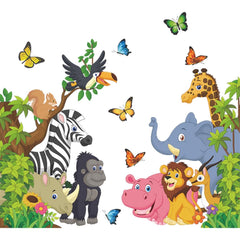 LOONELO Jungle Animals Lion sticker brings 3D depth to nursery walls for imaginative play