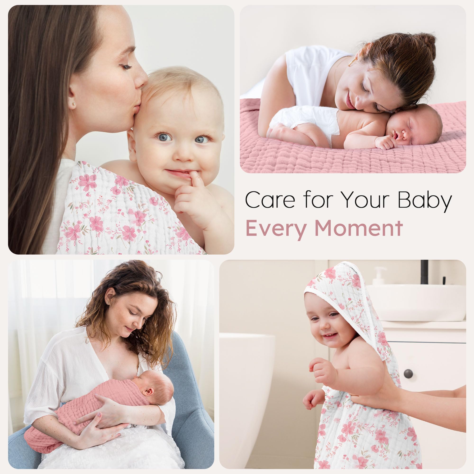 Looxii towel used as a swaddle or blanket for versatile baby care.