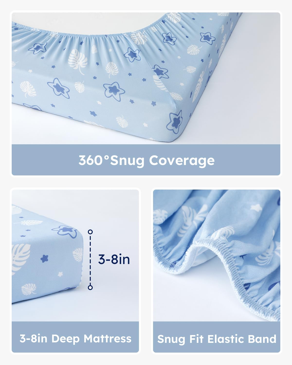 Looxii secure-fit-nursery shows snug crib setup reducing sheet movement