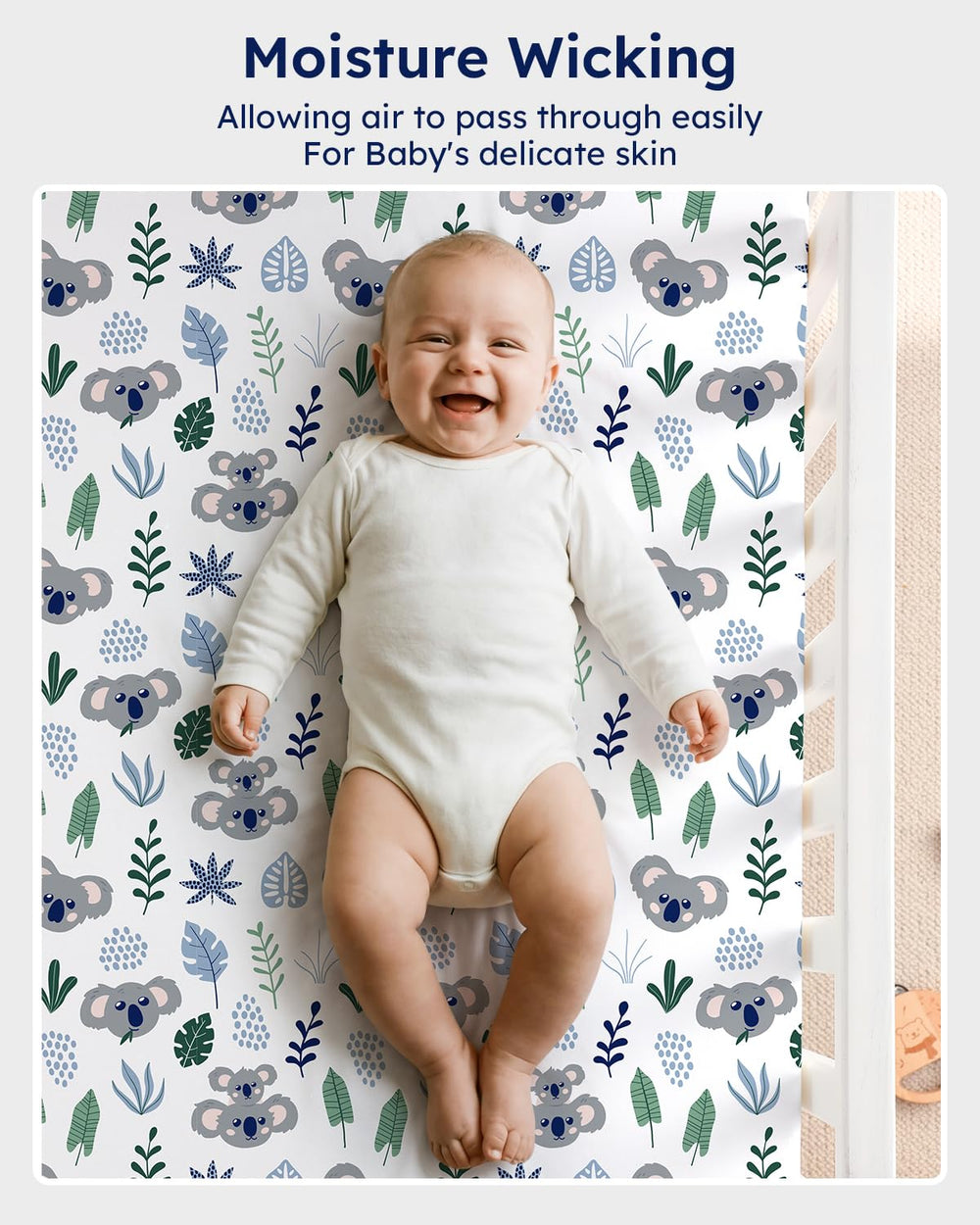Looxii soft microfiber texture highlights buttery-soft comfort for sensitive baby skin