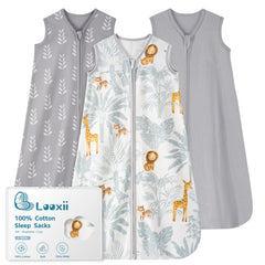 Looxii Baby Sleep Sack 0.5 Tog front view shows breathable cotton softness.